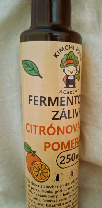 Fermentovaná zálivka : citrónová tráva & pomeranč 250ml